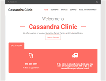 Tablet Screenshot of cassandraclinic.com